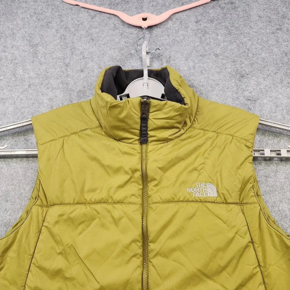 The North Face Vest Mens‎ Large Green Quilted Insulated Full Zip Puffer Hiking